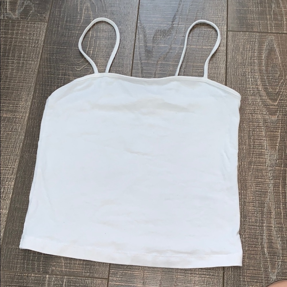 White cropped top